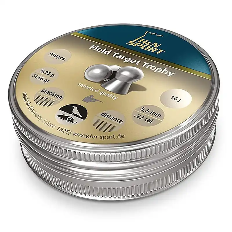 H&N Crow Magnum Round nose Airgun Pellets .22 cal. Tin of 500