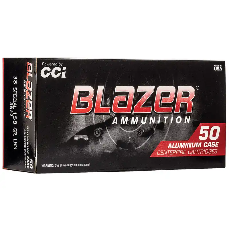 CCI 3522 Blazer Aluminum 38 SPL 158 GR LRN 50 Rounds