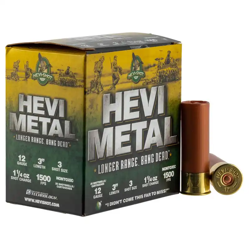 Hevishot 38003 HeviMetal LR 12 Gauge 3" 1 1/4 oz 3 Shot 25 Rounds