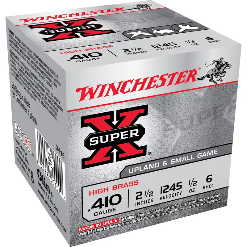 Winchester X416 SuperX HB 410 Gauge 2.5 1/2 oz 6 Shot 25 Rounds