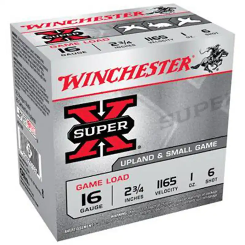 Winchester XU166 SuperX Game Load 16 Gauge 2.75" 1 oz 6 Shot 25 Rounds