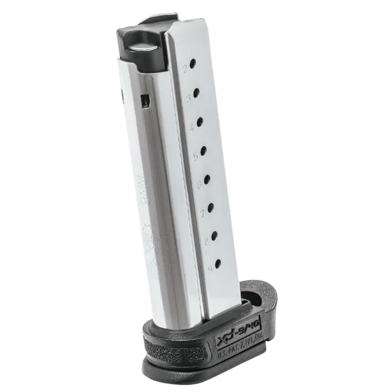 Springfield XDE09091 XD-E 9mm 9 rd w/Extended Sleeve XD-E Stainless Finish Magazine