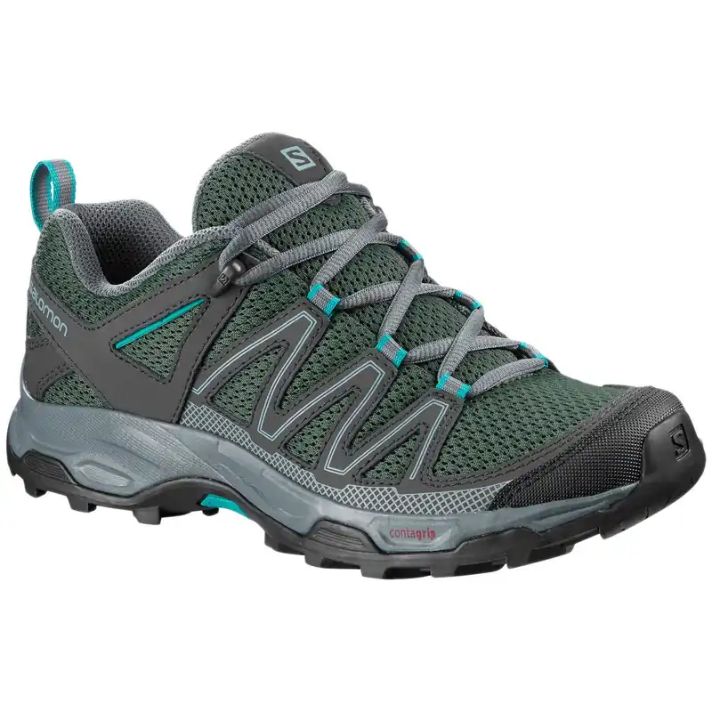 Salomon Women‘s Pathfinder Trail Shoe Stormy Weather/Phantom/Tropicla Green