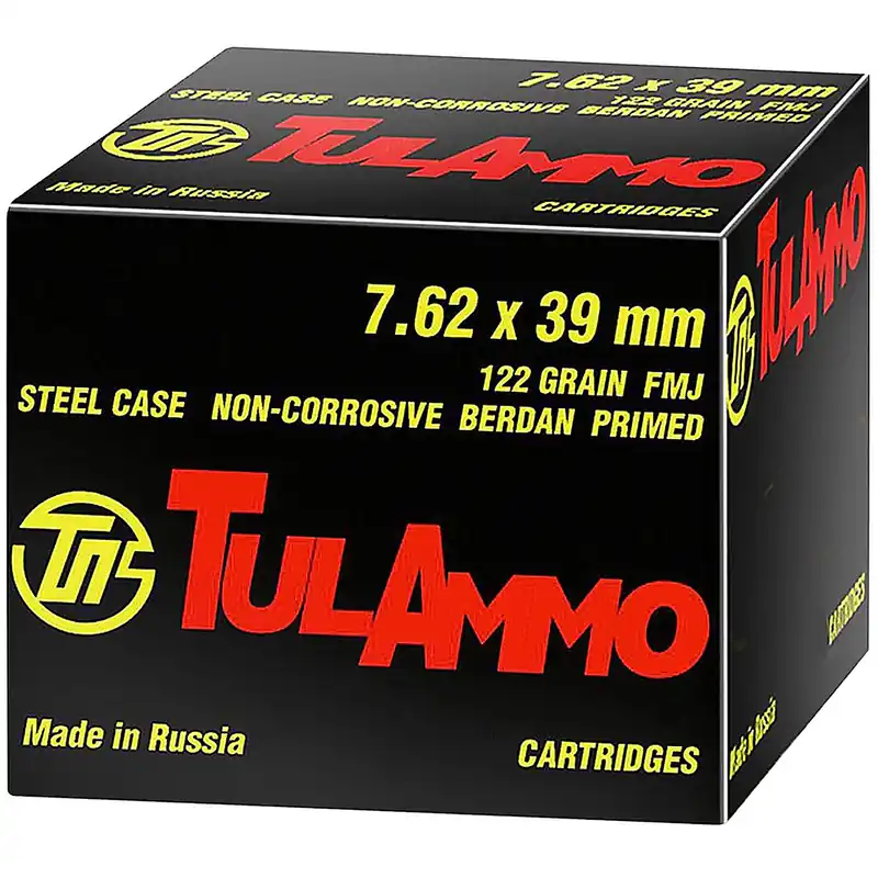 Tulammo UL076240 Rifle 7.62x39mm 122 GR FMJ 40 Rounds