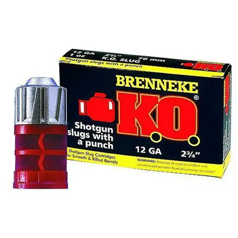 Brenneke SL-122KO K.O. Rifled Slugs 12 Gauge 2.75" 1 oz 5 Rounds