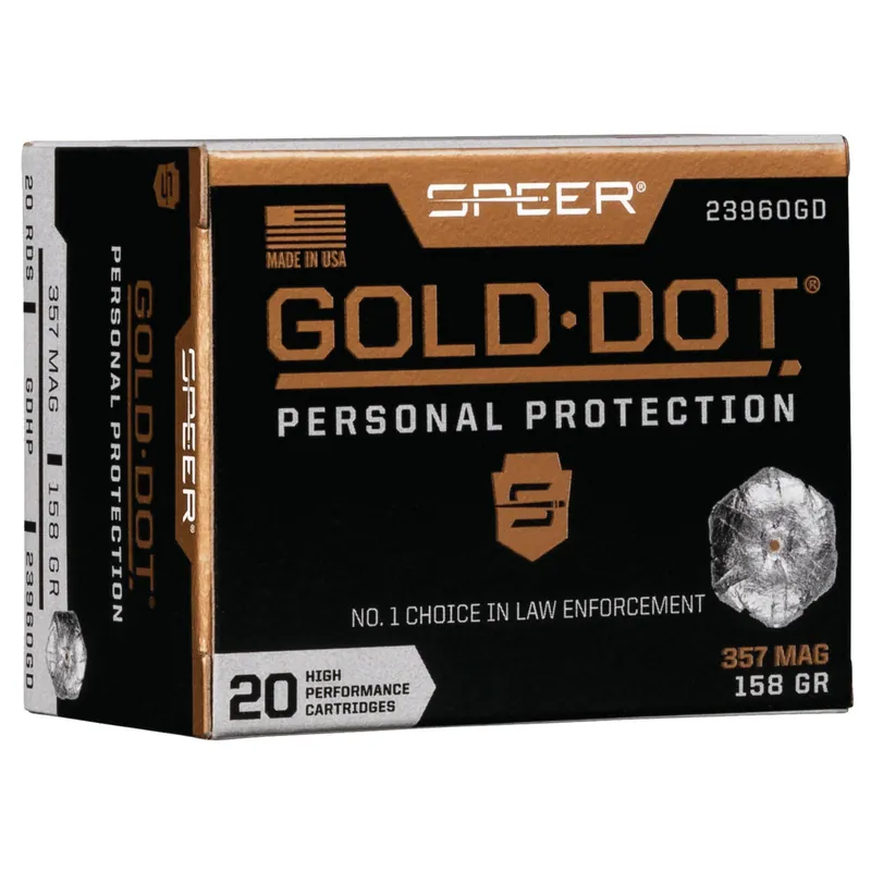 Gold Dot 23960GD Personal Protection 357 Mag 158 GR JHP 20 Rounds