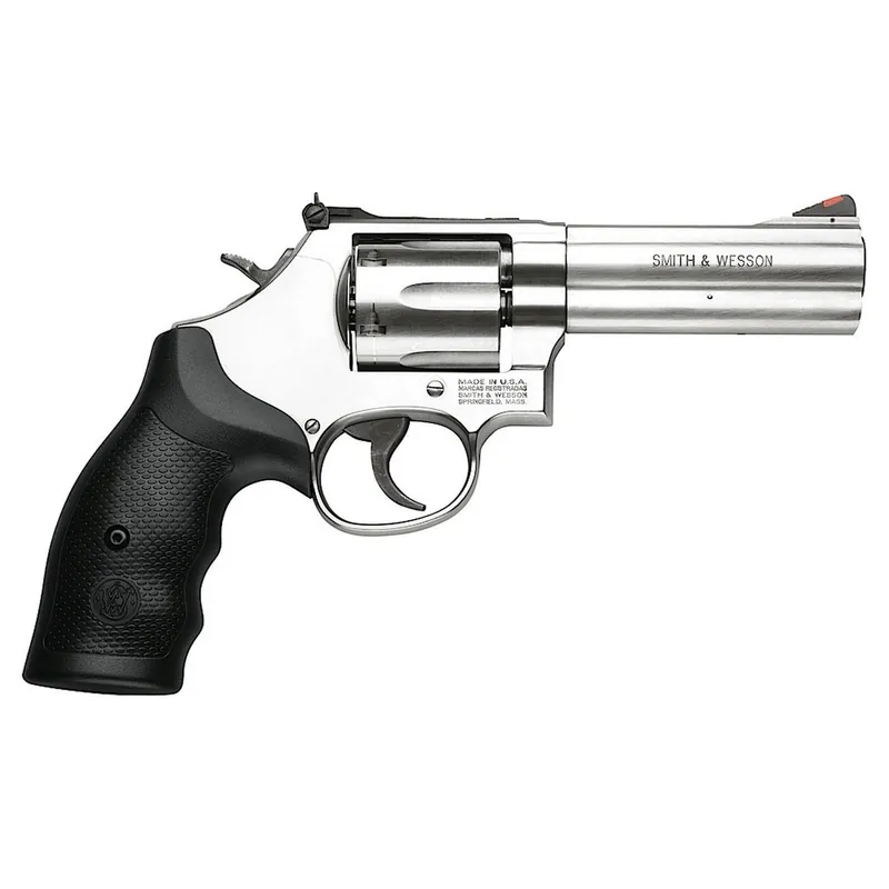 Smith & Wesson M686 Distinguished Combat .357 Mag 4" Barrel SS White Outline/Red Ramp Sights