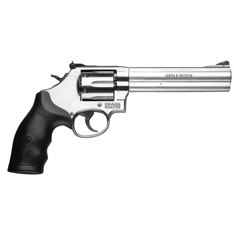 Smith & Wesson M686 Distinguish Combat 357Mag/38 Spec 6" 6rd Adjustable White Outline/Red Ramp SS