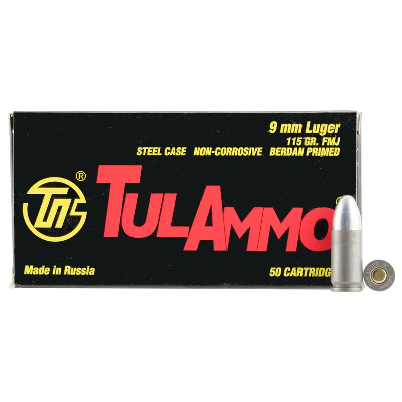 Tulammo TA919150 9mm 115 FMJ 50 Rounds