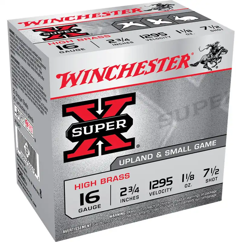 Winchester X16H7 SuperX HB 16 Gauge 2.75" 1 1/8 oz 7.5 Shot 25 Rounds