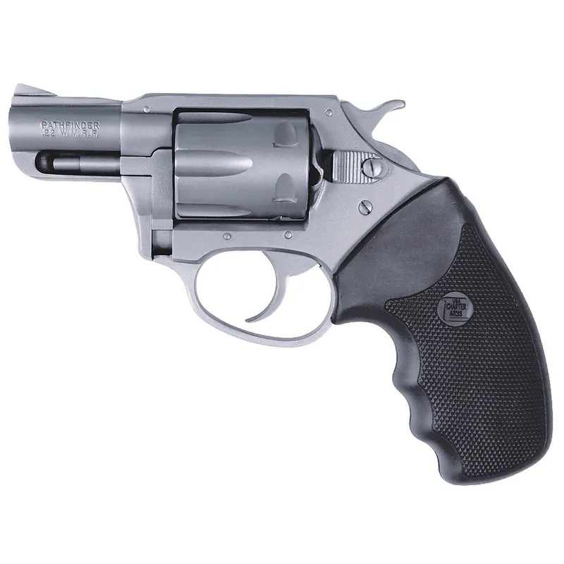 Charter Arms Pathfinder 22 Mag 2" 6rd Black Rubber Grip Stainless Steel