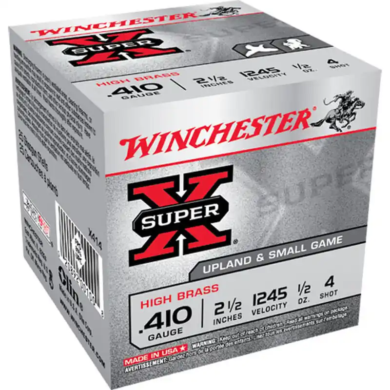 Winchester X414 SuperX HB 410 Gauge 2.5 1/2 oz 4 Shot 25 Rounds