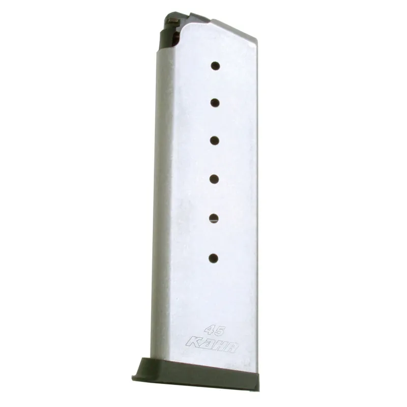 Kahr Arms Kahr 45 Models, Except TP45 45 ACP 7 Round Stainless Steel Finish with Grip Extension Magazine