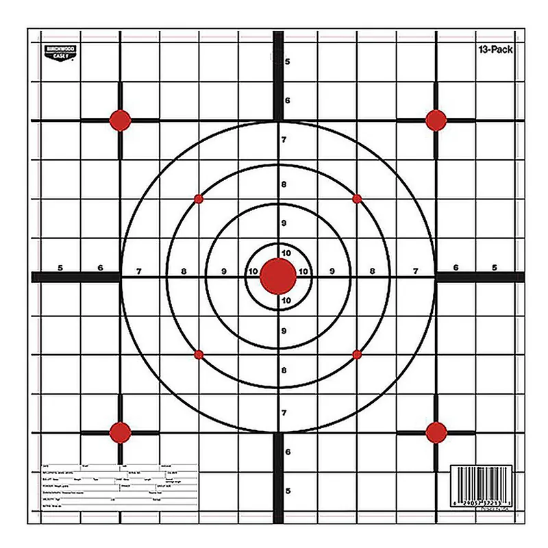 Birchwood Casey EZE-Scorer Sight-In Hanging Paper 12" Bullseye 13 Pk 37213