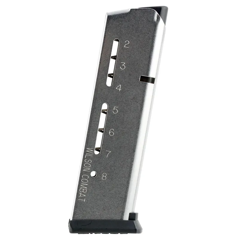 Wilson Combat 500 1911 Elite Tactiacl Magazine 45 ACP 8 rd Stainless Finish ETM Base Pad Magazine