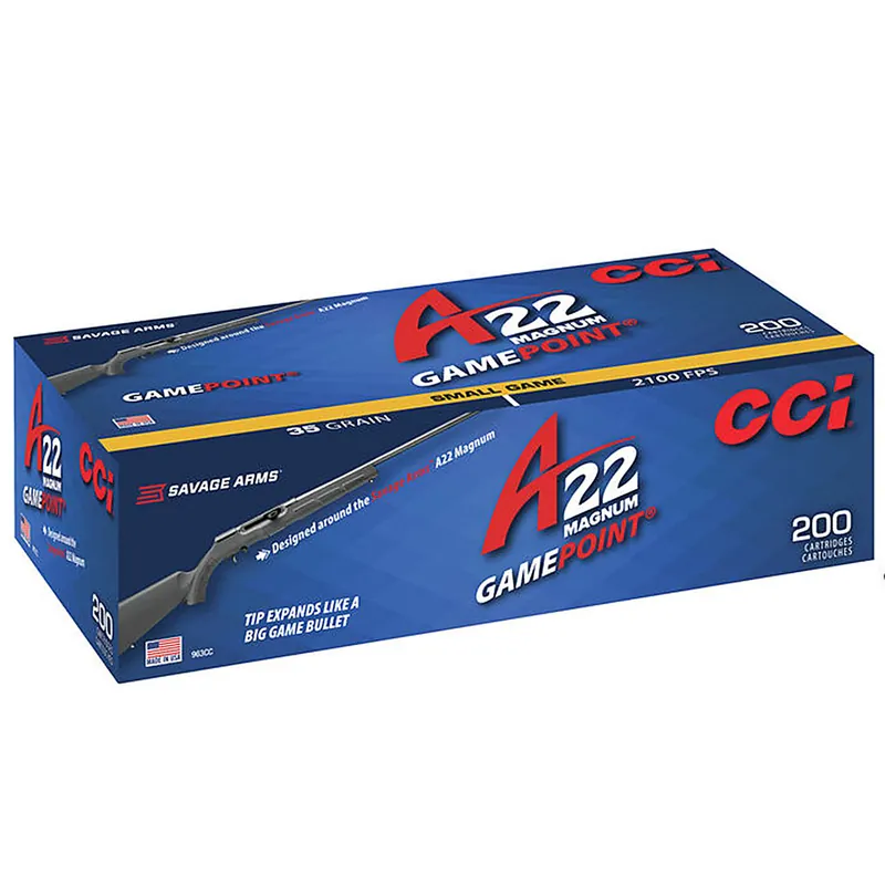 CCI 963CC A22 GamePoint 22WMR 35 GR JSP 200 Rounds