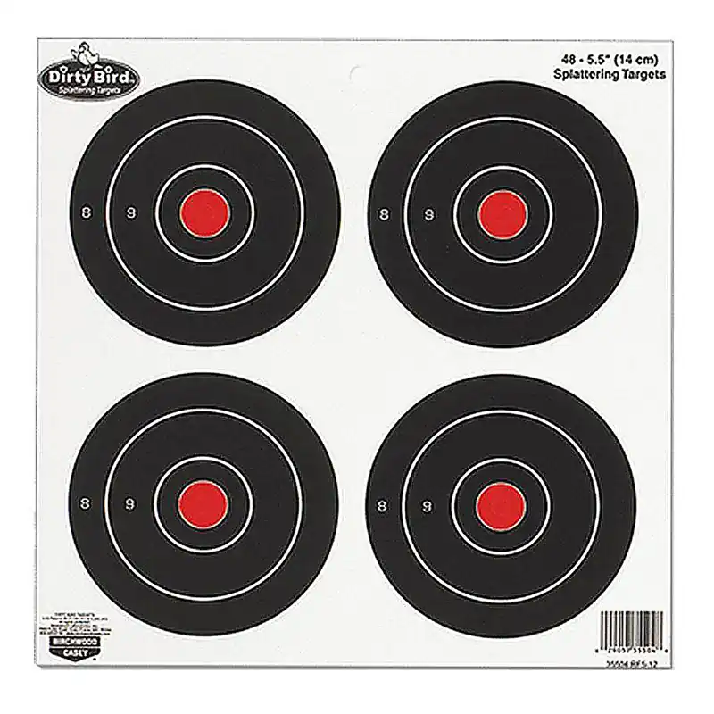 Birchwood Casey Dirty Bird Splattering Targets 6 Inch Round 4 Per Sheet 12
