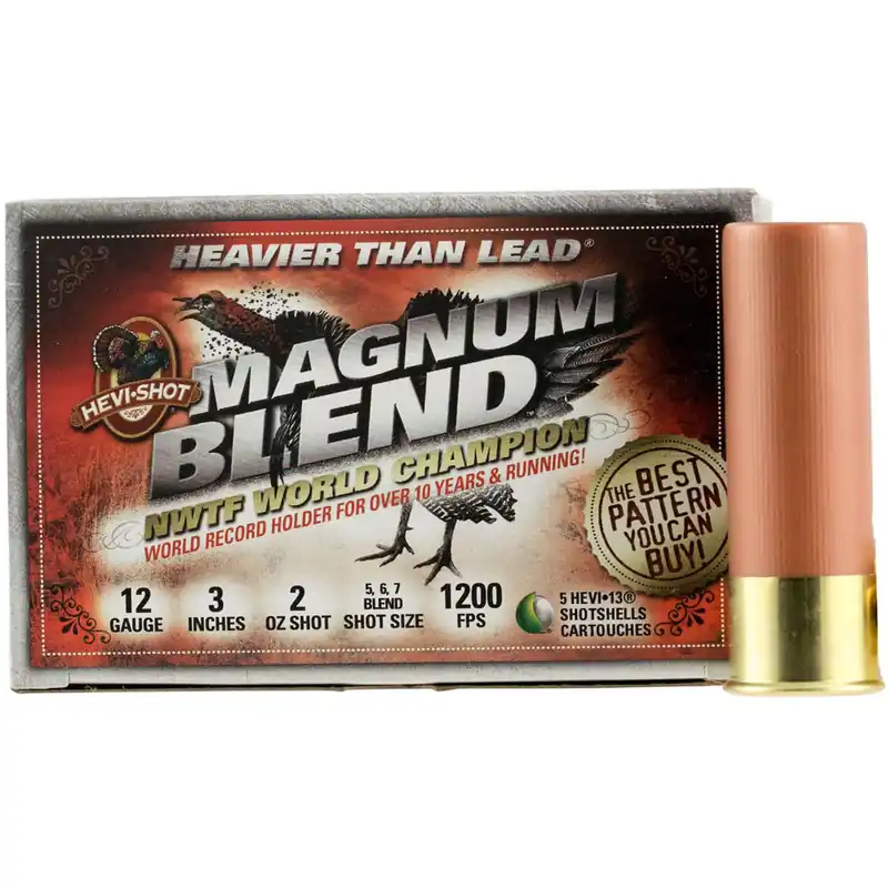 Hevishot 41255 Magnum Blend 12 Gauge 3" 2 oz 5,6,7 Shot 5 Rounds