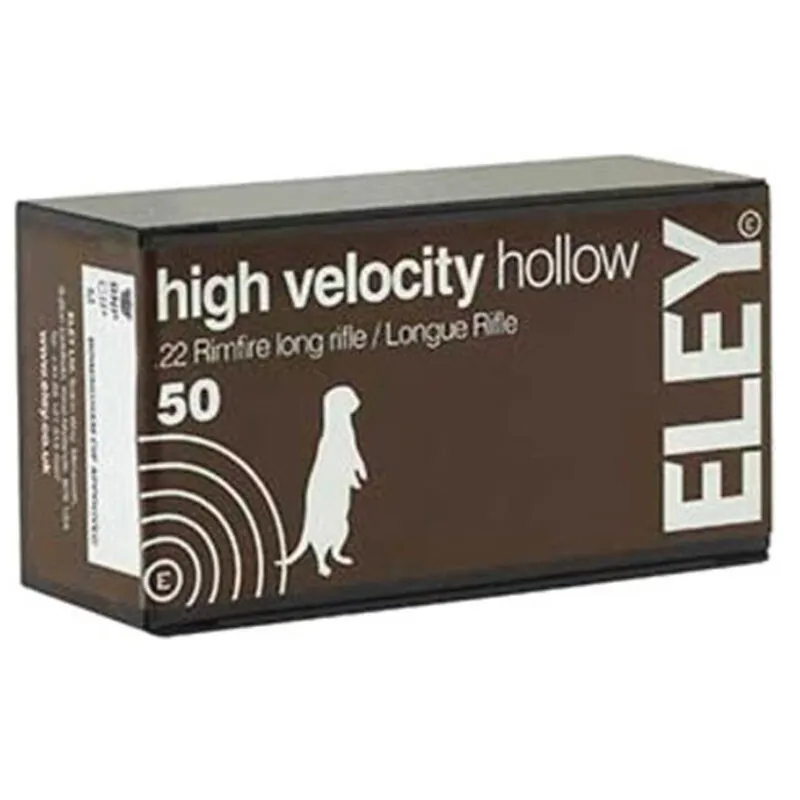 Eley 05200 High Velocity Hollow 22LR 40 GR HP 50 Rounds