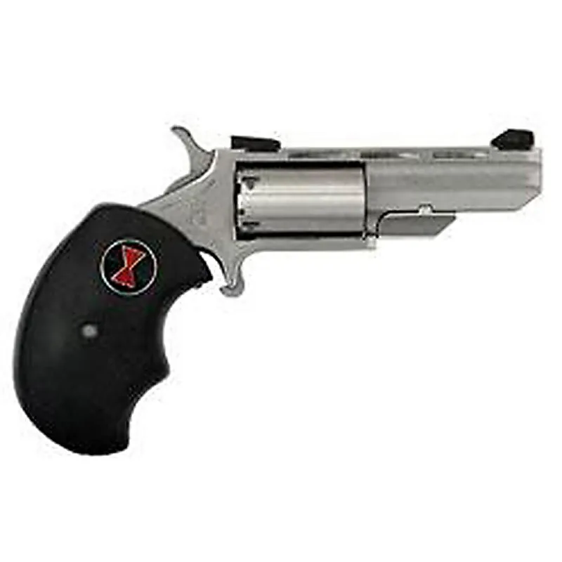 NAA 22 Black Widow 22 Mag 2" 5rd Fixed Sight Black Rubber Grip Stainless