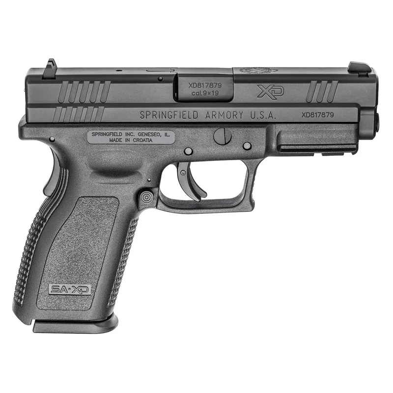 Springfield XD9 Defender Full Size 9MM 4" Barrel Polymer Frame Black Finish Fixed Sights 16Rd Mag