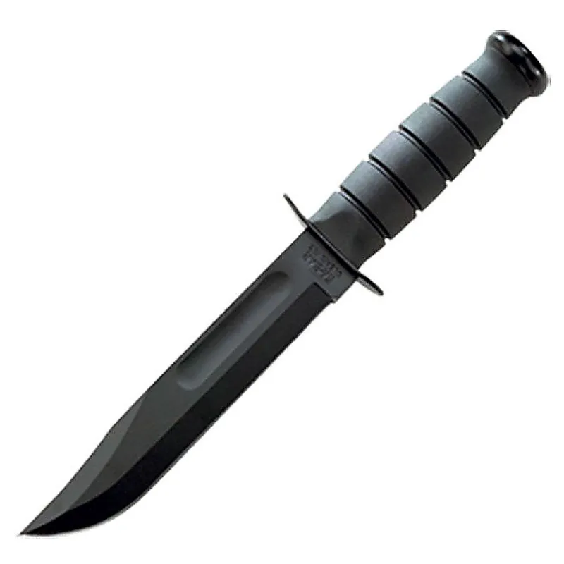 Ka-Bar Kabar Black Knife With Sheath 7" Cro-Van Metal Blade 1211