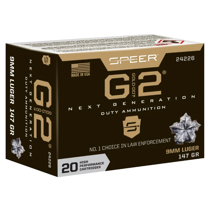 Gold Dot 24226 G2 9mm 147 GR JHP 20 Rounds