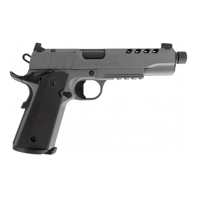 Tisas Night Stalker SF Semi-Auto 9x19mm 1911 5" Barrel 8+1 Picatinny Rail Cerakote Gray