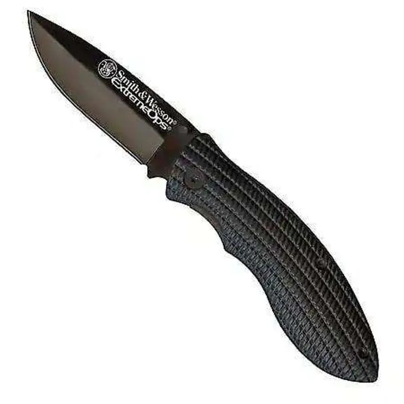 Smith & Wesson Extreme Ops Black 3.25" Folding Drop Point