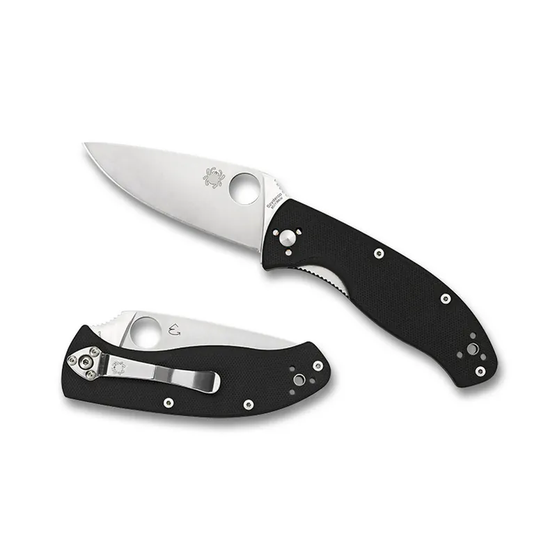 Spyderco Tenacious Folding Knife Plaine 3 3/8" G10 Black