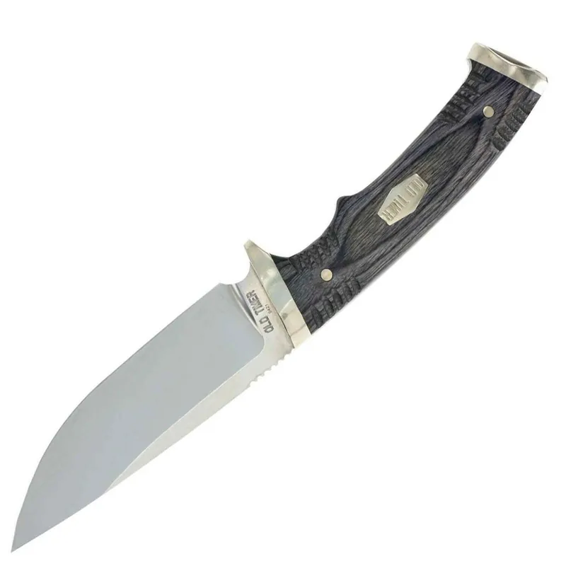Herritage Old Timer Fixed Nickle Silver 5" W Leather Sheath