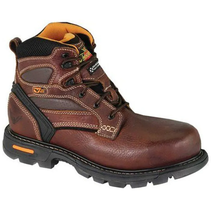 Thorogood Mens Gen Flex2 6" Composite Safety Plain Toe Brown Boots 804-4446