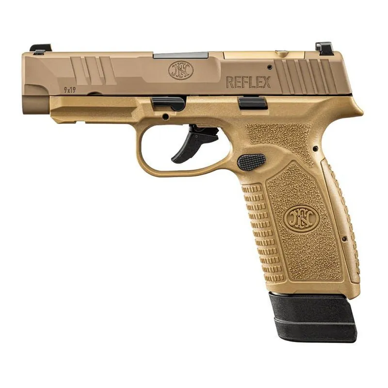 FN Reflex XL NMS 3.8" 9mm Pistol 15/18 Rounds, FDE