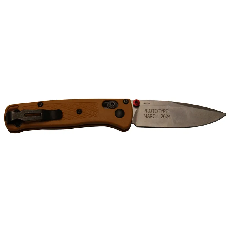 Benchmade Mini Bugout Daybreak Grivory Drop Point Satin 2.82" Prototype 2023