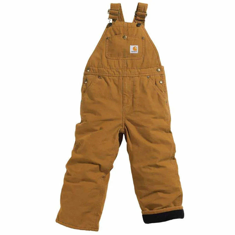 Carhartt Kid‘s Duck Bibs Overall/Quilt Lined BROWN 6