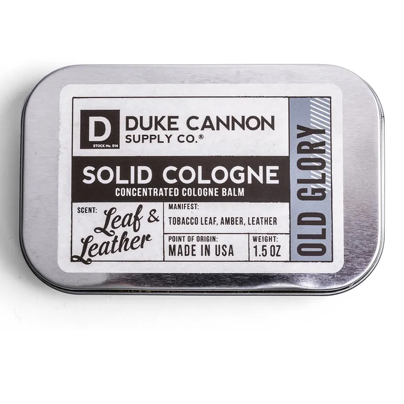 Duke Cannon Supply Co. Solid Cologne Old Glory Tobacco Cedarwood Amber Men‘s Balm 1.5 oz.