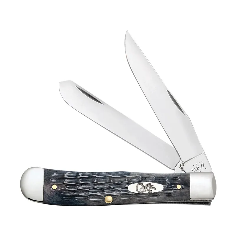 Case Gray Pocket Worn Jigged Bone Trapper Folding