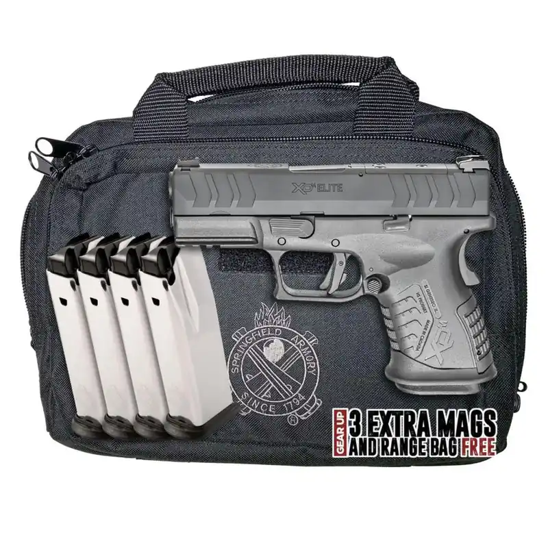 SPRINGFIELD XDM Elite 3.8 Compact OSP 45 ACP Gear Up Package with Five Magazines and Range Bag XDME93845CBHCOSPGU22