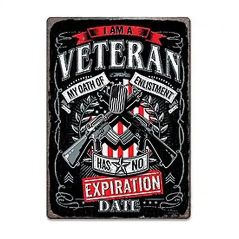 River‘s Edge Veteran Oath Sign 2723 Size 12 x 17 in Metal
