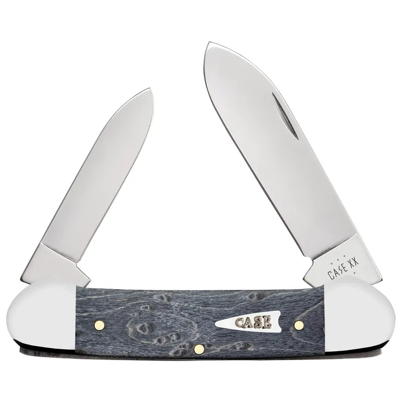 Case XX Canoe Gray Birdseye Maple Wood Stainless Folding Pocket Knife