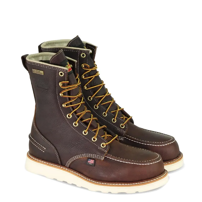 Thorogood Mens 1957 Waterproof 8" Briar Pitstop MOC Toe MWB 814-3800