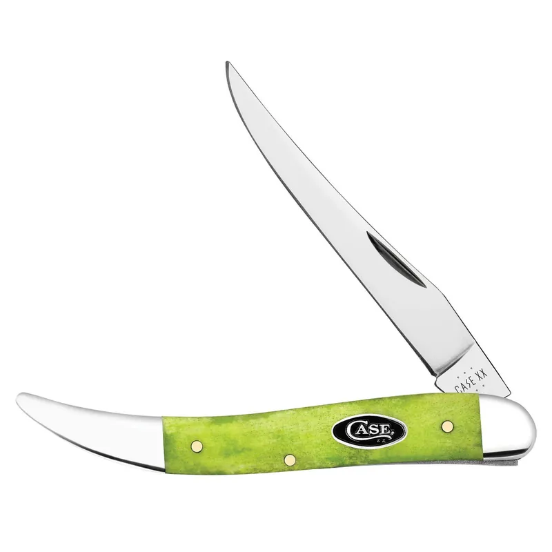 Case XX Medium Toothpick Green Apple Bone 53031 Stainless Folding Pocket Knife