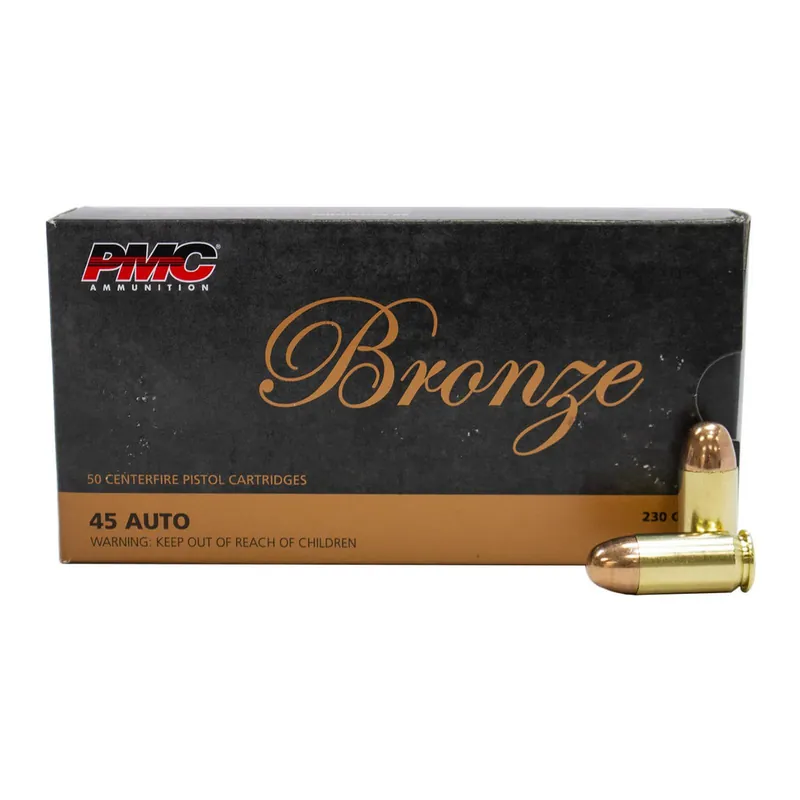 PMC Bronze Ammunition 45 ACP 230 Grain FMJ 50 Rounds