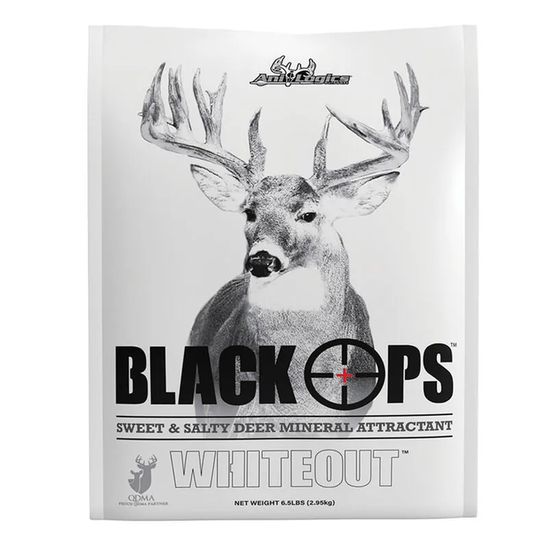 Ani-Logics Outdoors Black Ops White Out Deer Attractant Sweet and Salty 6.5lb Bag