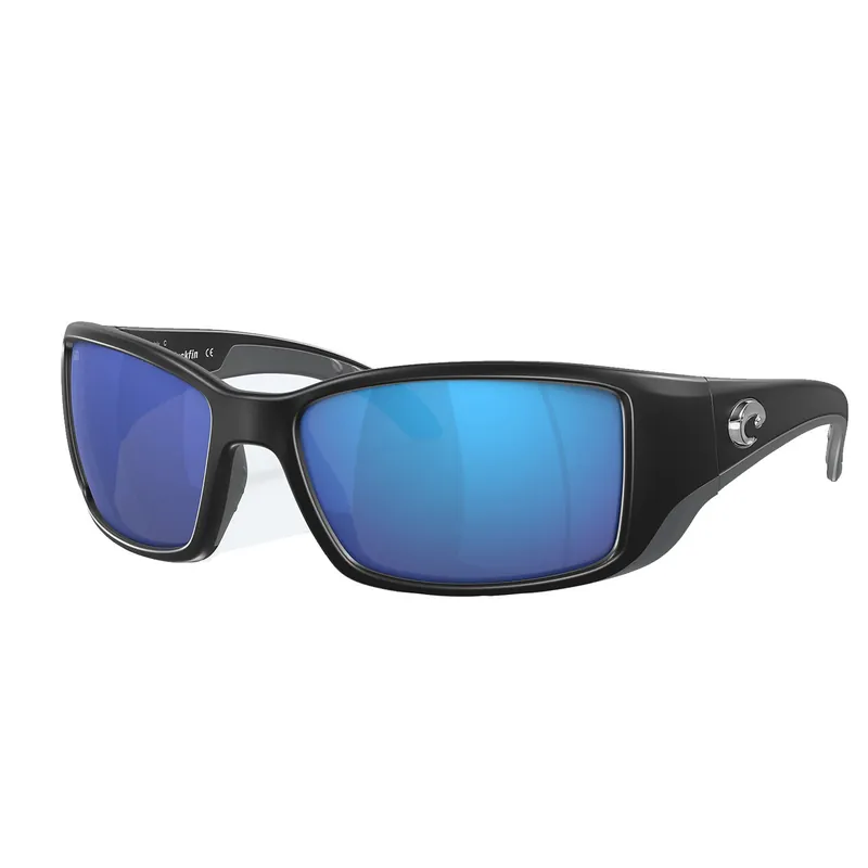 Costa Blackfin Matte Black/Blue Mirror Polarized Glass