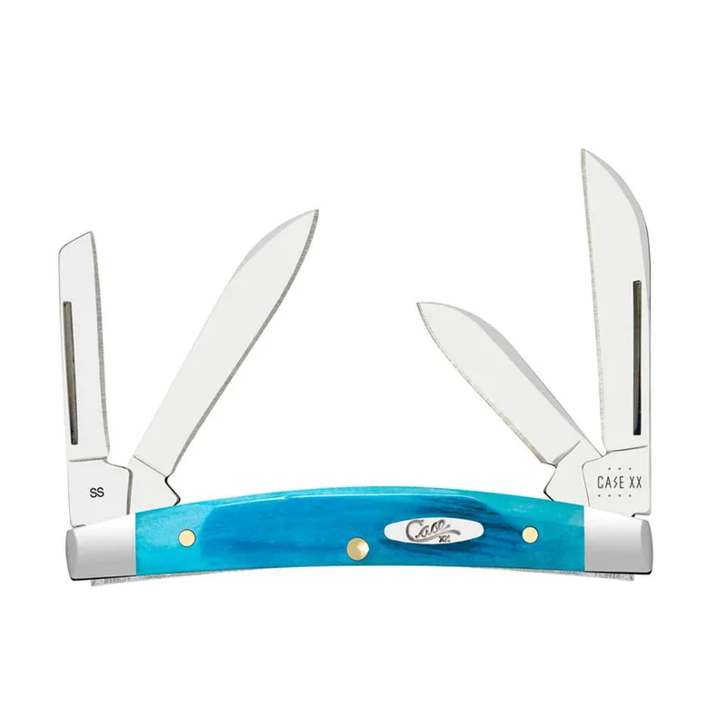 Case Sawcut Jig Caribbean Blue Bone Small Congress