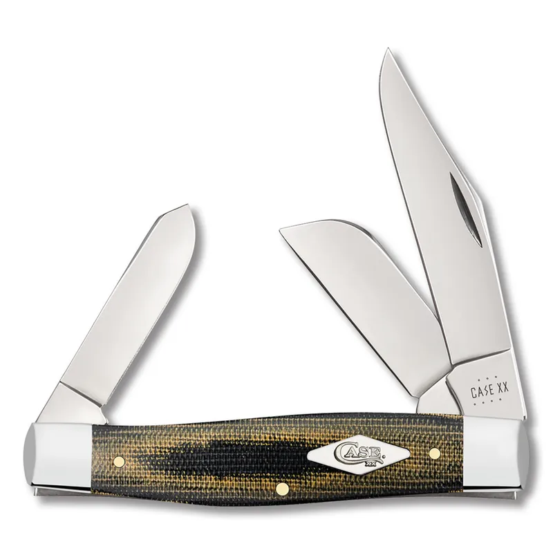Case XX Large Stockman Folding Knife Green/Black/Natural Canvas Micarta