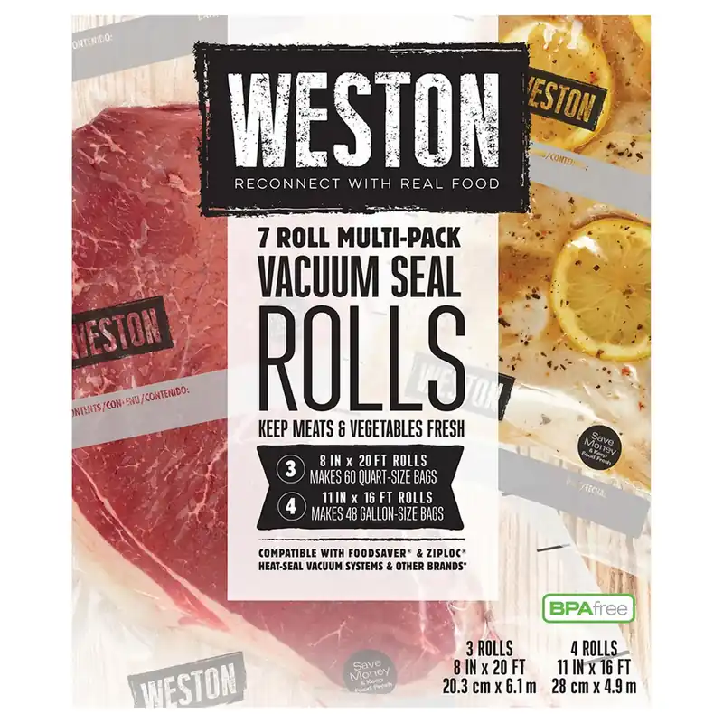 Weston 7 Roll Multi-Pack Vacuum Seal Rolls