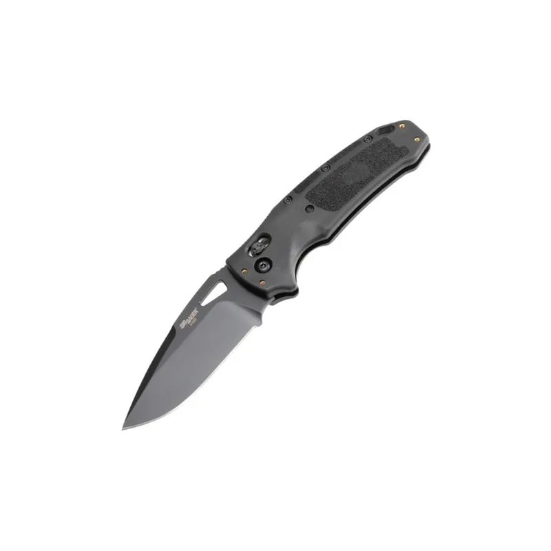 Hogue Sig K320 Nitron Manual Folder 3.5" Drop Point Black Cerakote