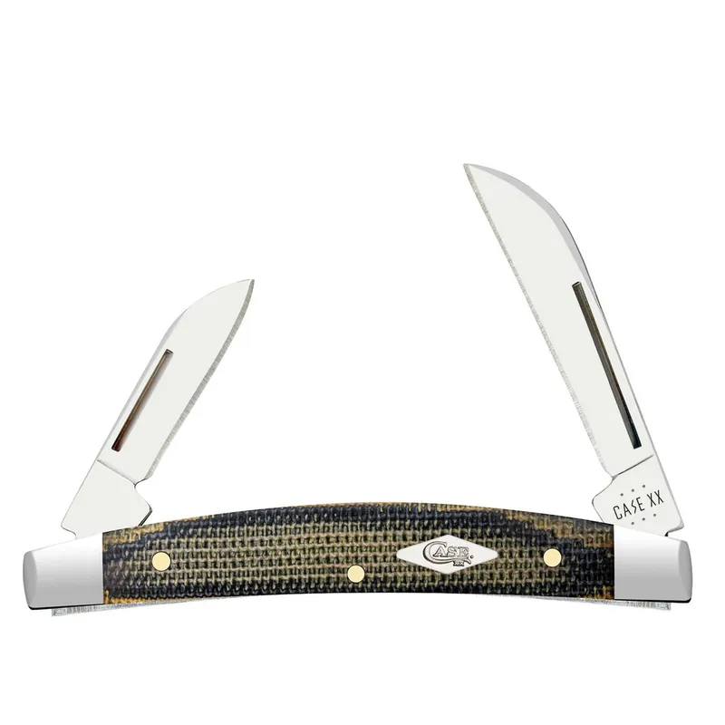 Case XX Small Congress Green & Black Micarta Folding Stainless Pocket Knife